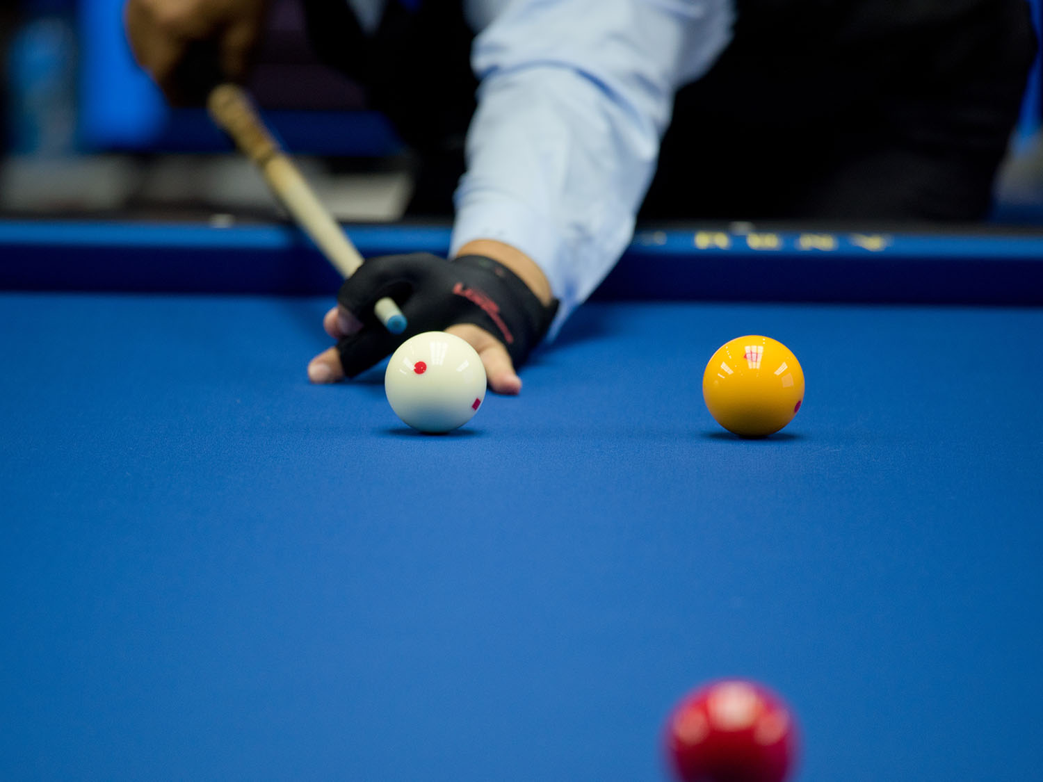 Carambole biljart - close-up actie